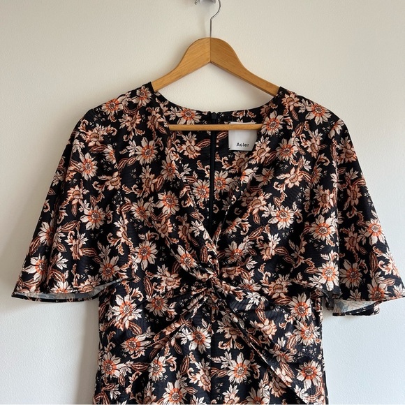 Acler Tippet Dress in Midnight Wallpaper - Picture 7 of 16